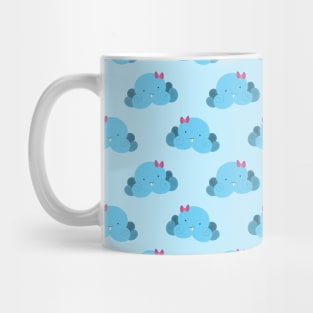 Girly Blue Octopus Pattern Mug